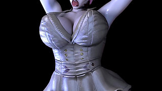 3D Huge Boobs Cosplay Model Got Her Asshole Fucked so Hard