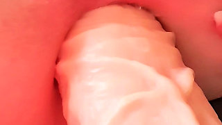 Watch me struggel with this massive anal dildo