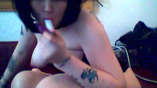 Fucking My Hairy Pussy with a Dildo