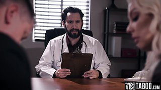 Doctor nail heavy-breasted mature in front of hubby