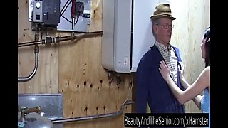 Sexy teen Simone 69ing an old dick