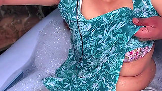 My Hot Stepmom Takes Help for Bath, Stepson Watches Her Stepmom Naked, It Turns Into Hard Rough Fuck with Full Hindi Audio.