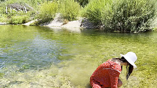 Wet Dress in the River + Masturbation + Exhibitionism