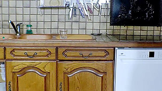 Brillitte Marilyn and Terry Kemaco in Chubby Redhead Mexican MILFs Kitchen Fuckfest