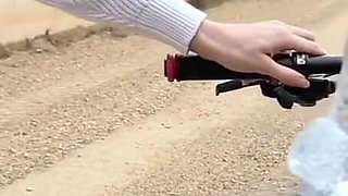 My First Time Riding a Dildo and a Bike at the Same Time, It Was so Much Fun