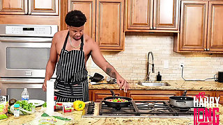 Asian MILF Kellie Shin Feeding & Fucking BBC in Kitchen - Cum in Mouth Blowjob