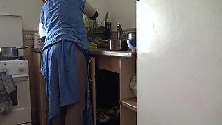 Anal Intercourse with a Turkish Cleaning Lady in Germany. Kitchen Anal Sex