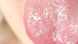 Saliva spit fetish