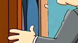 Cuckold Husband Is Furious That His Wife Is Cheating with Her Lover. Cartoon