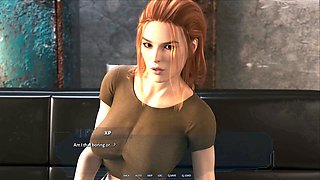 Cybernetic seduction with sultry black-haired beauty getting herself off