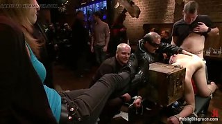 Beautiful Brunette Slut Humiliated and Used by Three Guys - Anal Creampie Gangbang