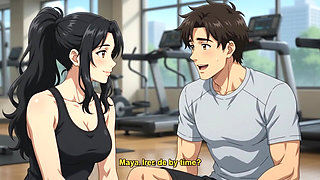 Private Trainer seduce hot boy while exercise and suck his dick