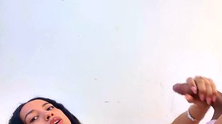 Shemale tranny enjoying solo masturbation