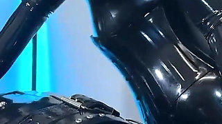 Latex Tease for Locked Cock