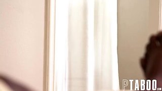 Stepbrother fucks petite Avery Jane by the pool - big tits, big ass POV blowjob