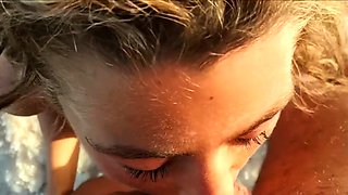 Deep Sea Oral Adventure Blonde Babe's Blowjob at -420m Alti