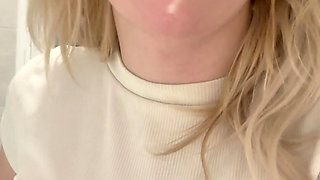Xxl Black Dildo, Drooling and Vaginal Blowjob