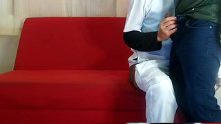 UNEXPECTED TOUCH EXAM: I was excited by the nurse on duty and couldn't hide 3