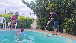 I Gave Some to My Husband's Friends in the Kitchen While He Was Cleaning the Pool.
