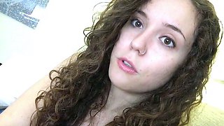 Chubby Brunette Big Boobs Dildo Masturbation