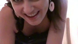 Close up teen foot worship