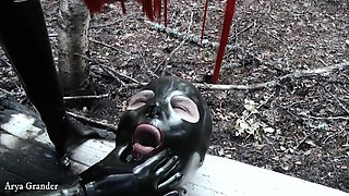 Latex Fetish Play with Rubber Doll