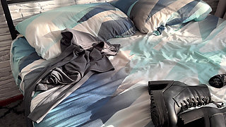 Cheating with a Big-assed Blue-haired Beauty in a Sexy Dress Ended in a Creampie in the Pussy
