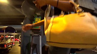 Shy Thai amateur girl gets a big cock as a birthday present