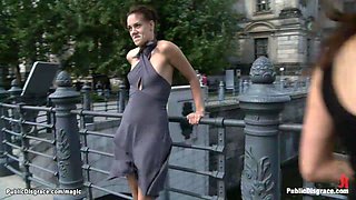 German babe humiliated on the streets