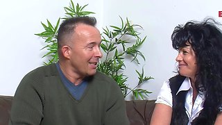 German wife persuaded to cheat on the street