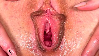 Sweet beauty masturbating on webcam close up