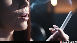 Pure Steve Q and Leya Desantis - smoking blowjob clip - Smoking Hawt