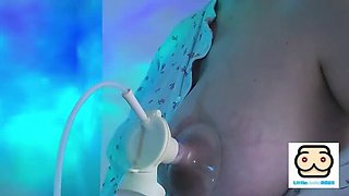 Plump Juicy Tits Milking – Amateur MILF Emptying Big Natural Breasts