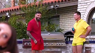 Taboo roleplay with swimsuit wearing teenagers in a