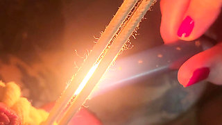 Goode Girl Flogging Balls by Candle Light POV