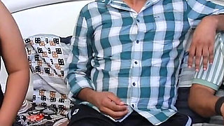 Friend Called the Beautiful Girl to Cool Down His Penis