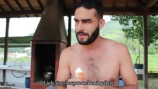 Emma Vict horny teen stepdad fucking while stepmom cooks - Spanish porn