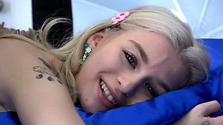Lovely blonde teen fucked hardcore in bathroom