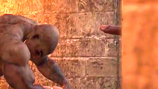 Cruel monsters fuck teen in the dark dungeon