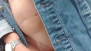 Squirting Outdoors at the Parking Lot