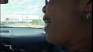 Lusty black babe gets a huge facial after rough action
