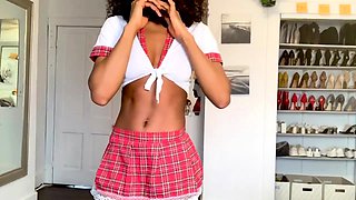 Ebony Teen's Solo Webcam Show