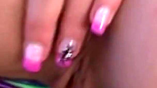 Superb brunette babe is licking and toying a wet cunt