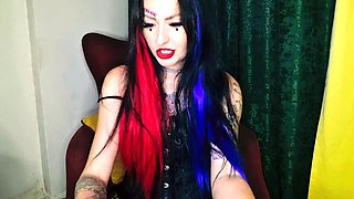 Masterclass in jerking off and cum eating by dominatrix Nika