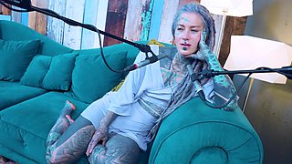 I converse about N - Needed - ASMR podcast SFW conversing punk bony nymph dreadlocks tat model tattooed damsel