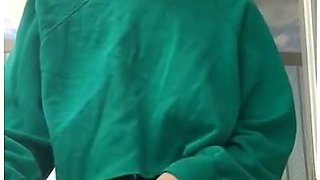 Teen Smokes And Flashes Pussy