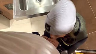 Sneaky Cheating Wife Serenity Cox Begs for Creampie in Public Toilet