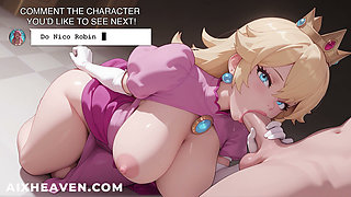 Princess Peach Rewards You with Sex for Saving Her! Super Mario 3D Hentai Sex Uncensored