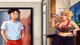 Jenny from Summertime Saga gives a milking session in this animated adventure by Misskitty2k