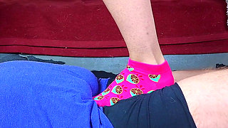 Full Body Trampling in Pink Socks, Femdom Jozi Trample